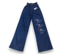 Jeans Estampada Wide Leg Juvenil