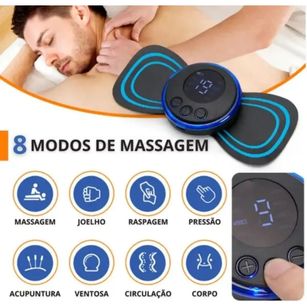 Massageador Portátil 8 Modos de Massagem  Rezous Shopping.webp
