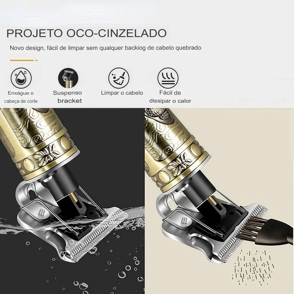 Máquina de Cortar Cabelo Limpeza d'água Rezous Shopping.webp