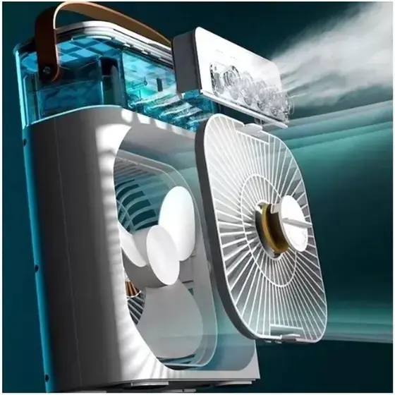 Ventilador Mini Ar Condicionado Portátil Umidificador Composição Rezous Shopping.webp
