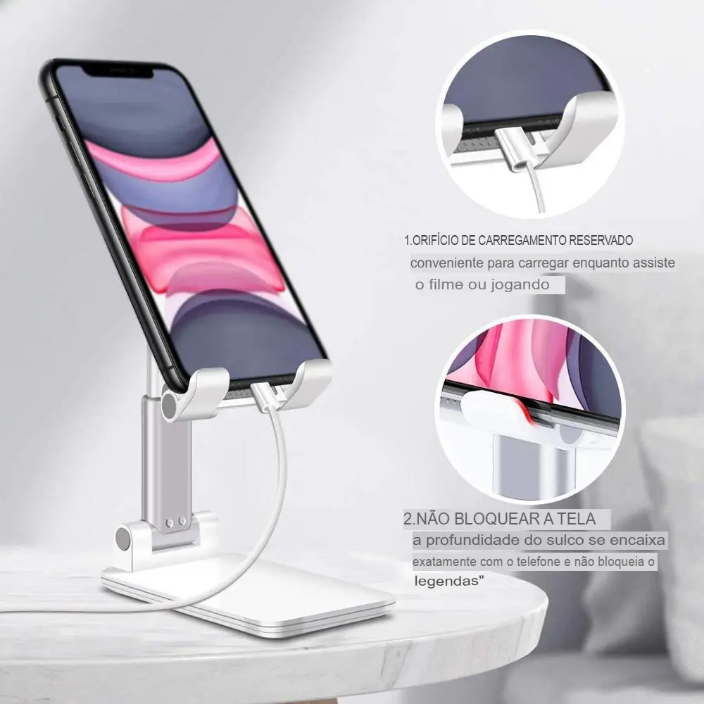 Suporte Universal Para Celular Portátil Mesa Escritório Carregamento MS213.webp