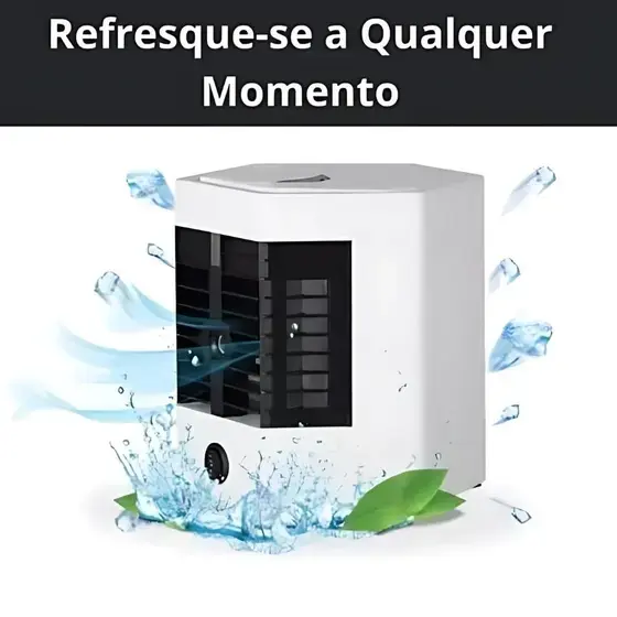 Ventilador Portátil com Função Ar Condicionado Blanco Refresque.webp