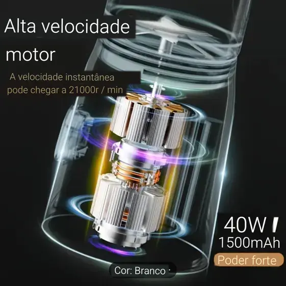 Liquidificador Portátil Juicer Poder em 40W Recarregável Rezous Shopping.webp