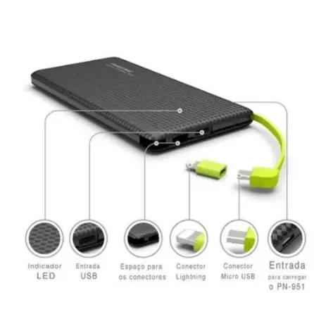 Carregador Portátil Pineng Power Bank 10.000mah,5000m Fonção.webp
