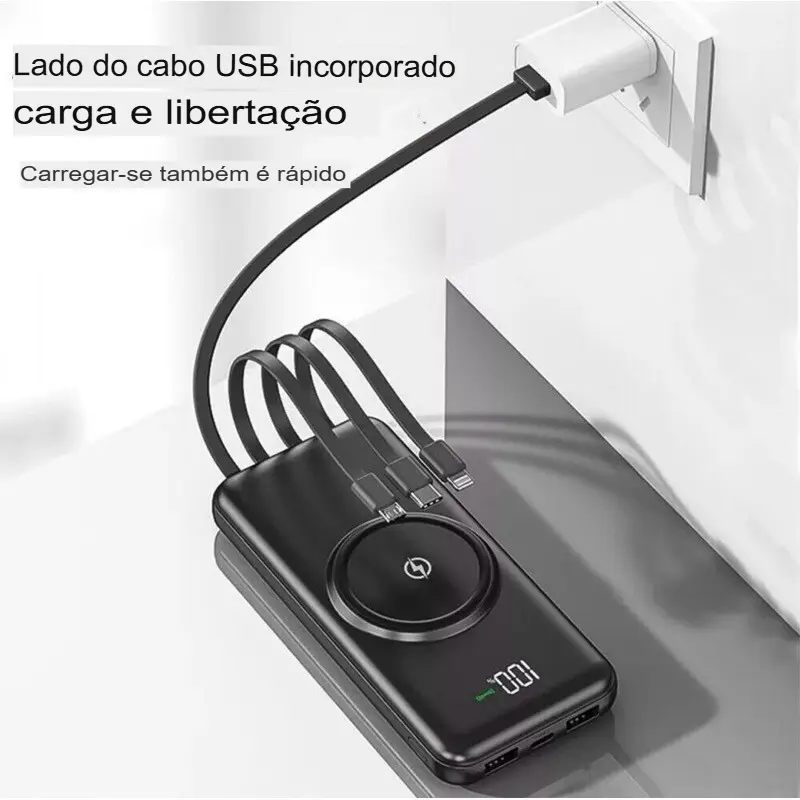 Carregador Bateria Power Bank 10000 Fonte Indução.webp