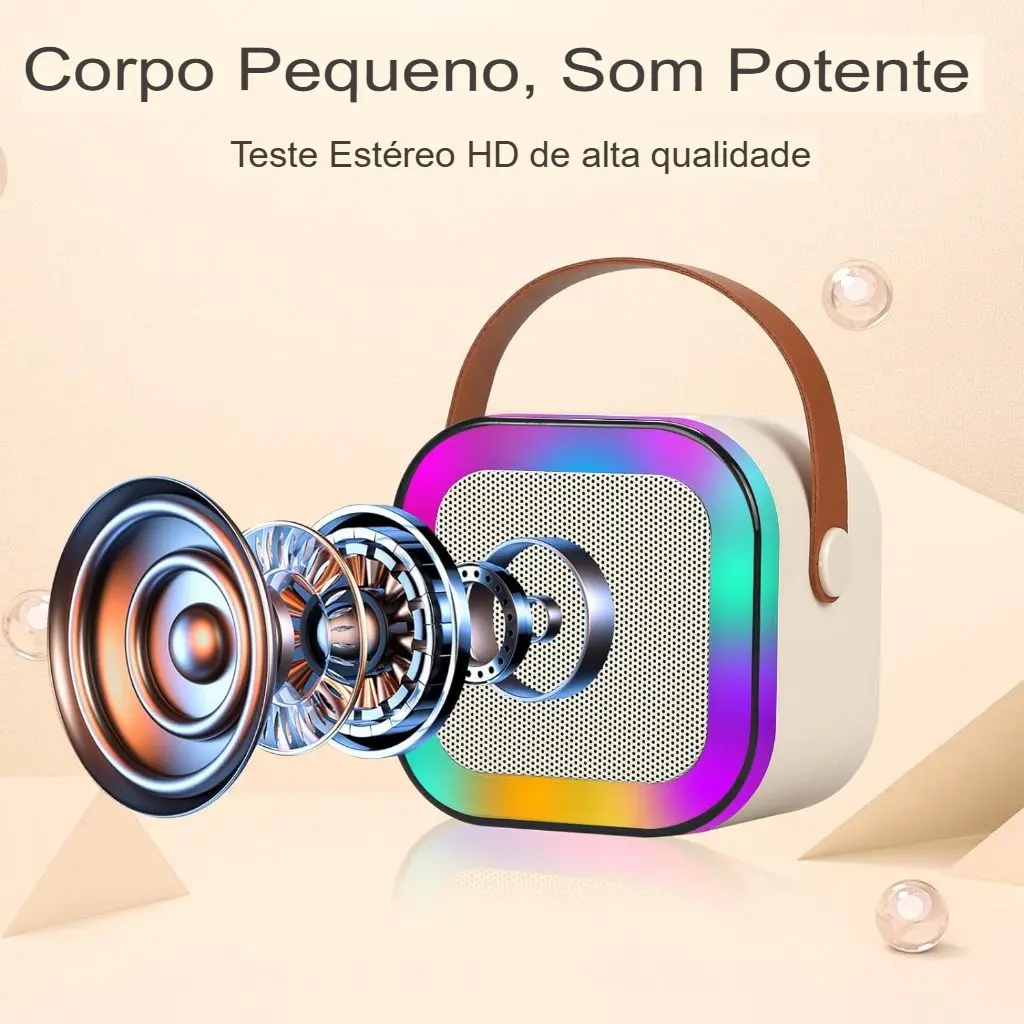 Caixa De Som C-Microfones Karaokê Brincadeiras Poder.webp
