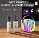 Caixa De Som C-Microfones Karaokê Brincadeiras Novo.webp