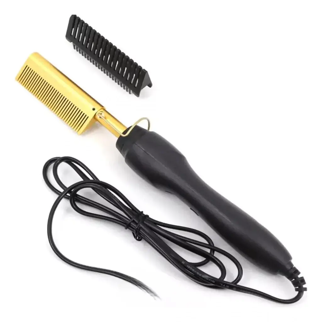 Pente Elétrico Alisador Cabelo Aquecimento Com Antiescaldante.webp