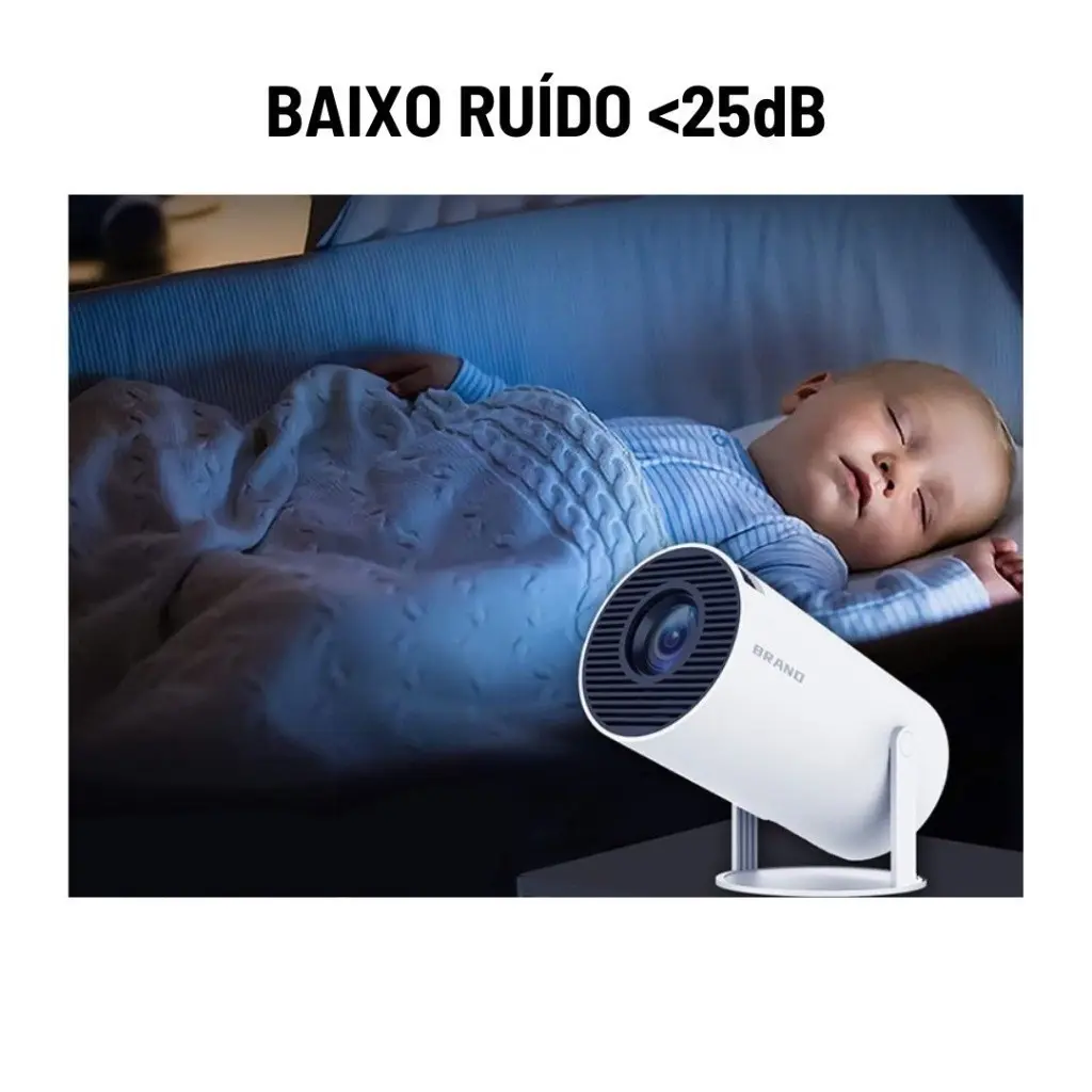 Projetor 4K HD 150 Polegadas Celular, Tv B0x, Xbox, PS, Pc, Wifi Bebe.webp