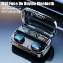 Fone De Ouvido M10 Sem Fio Bluetooth 5.1 Display Led Power Bank Audio Premium
