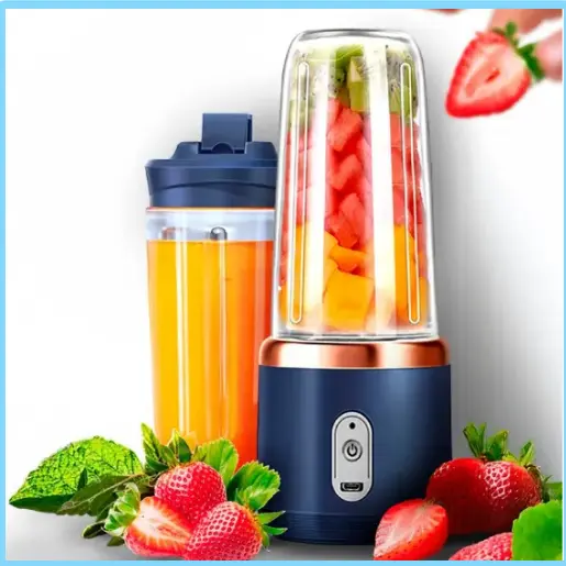 400ML 6 Lâminas Espremedor Elétrico Mini Liquidificador Portátil De Suco De Alimentos Misturador Leite Smoothie