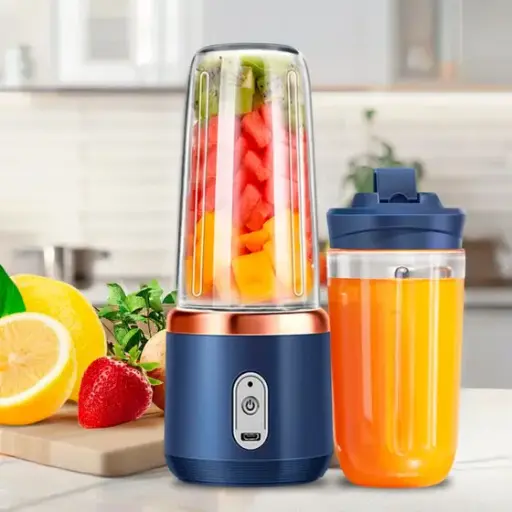 400ML 6 Lâminas Espremedor Elétrico Mini Liquidificador Portátil De Suco De Alimentos Misturador Leite Smoothie