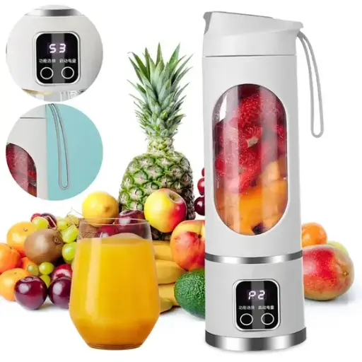 Garrafa Liquidificador Portátil de 450ml para Smoothies em Mini 