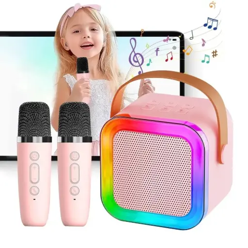 K12 caixa de som com microfone, Alto-falante Bluetooth Karaoke Brincadeiras em Familia