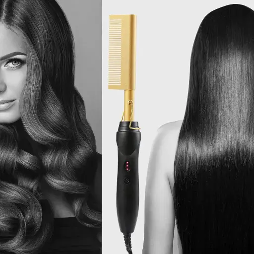 Pente Elétrico Alisador Cabelo Aquecimento Milti-fucional Chapinha Artiga