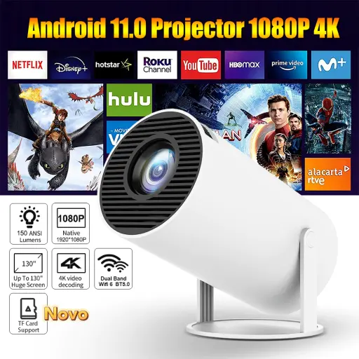 Projetor 4K HD 150 Polegadas Celular, Tv B0x, Xbox, PS, Pc, Wifi e Bluetooth HY300 Magcubic 110220
